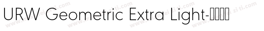 URW Geometric Extra Light字体转换